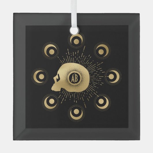 Creëer Uw eigen gouden Arcane Sterkte Tarot Glas Ornament (Voorkant)