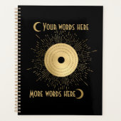 Creëer Uw eigen gouden Arcane Sun Tarot Planner (Voorkant)