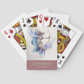 Creëer Uw eigen Gouden & Blauwe Boogschutter Zodia Pokerkaarten (Achterkant)