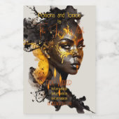 Creëer Uw eigen gouden godin Voedselcontainer Etiket (Enkel label)