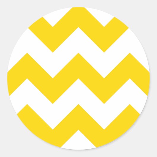 Creëer Uw eigen gouden zigzagpatroon Ronde Sticker (Voorkant)