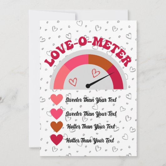 Creëer Uw Eigen Grappige Liefdesmeter Feestdagenkaart (Voorkant)