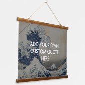 Creëer uw eigen Great Wave Quote Hangend Wandkleed (Gebogen)