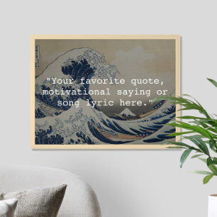 Creëer uw eigen Great Wave Quote Poster