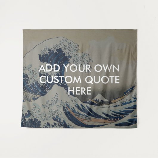 Creëer uw eigen Great Wave Quote Wandkleed (Voorkant (horizontaal))