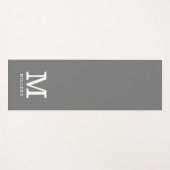 Creëer Uw eigen grijze familienaam monogrammen  Yogamat (Voorkant (horizontaal))