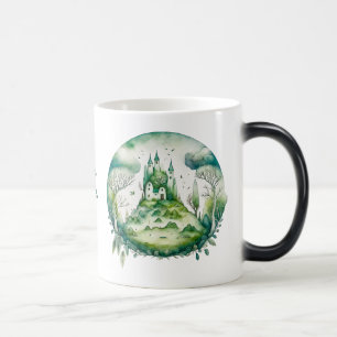Creëer Uw eigen groene fantasy kasteellandschap Magische Mok