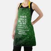 Creëer uw eigen groene glitter aangepaste kerst schort (Insitu)
