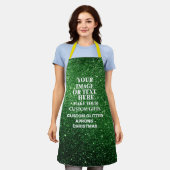Creëer uw eigen groene glitter aangepaste kerst schort (Gedragen)