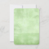 Creëer uw eigen  groene  textuur RSVP kaartje (Achterkant)