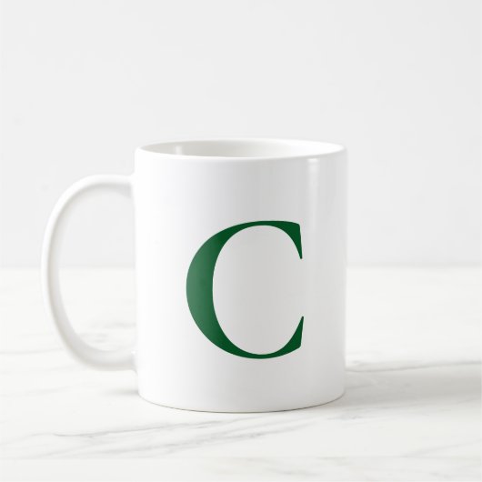 Creëer Uw Eigen Grote Groene Monogram Koffiemok (Links)