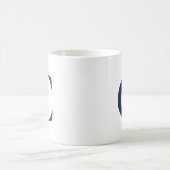 Creëer Uw Eigen Grote Marineblauw Monogram Koffiemok (Center)
