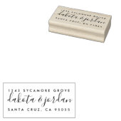 Creëer Uw eigen hand getekend script retour adres Rubberstempel (Gestempeld)