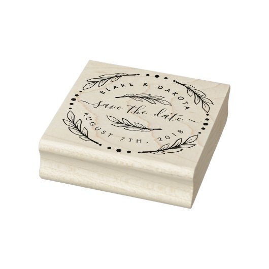 Creëer Uw Eigen Hand Getrokken Krans Bewaar de dat Rubberstempel (Stempel)