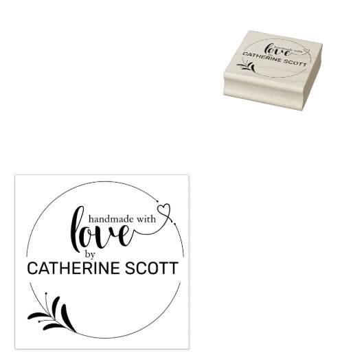 Creëer Uw Eigen Handgemaakte Naam Mini Rubber Stam Rubberstempel (Gestempeld)