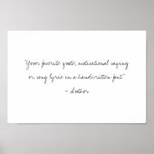Creëer uw eigen handgeschreven script aangepaste o poster (Voorkant)