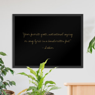 Creëer uw eigen handgeschreven script aangepaste o poster