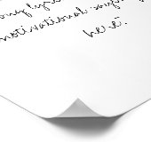 Creëer uw eigen handgeschreven script quote Poster (Hoek)
