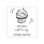 Creëer Uw eigen handgetekende Cupcake Home Bked Wo Rubberstempel (Afrduk)