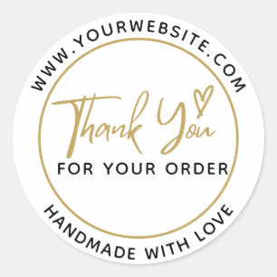 Creëer uw eigen handleiding met liefde bedankt ronde sticker