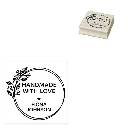 Creëer uw eigen handleiding met liefdescirculaire 	rubberstempel (Gestempeld)