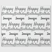 Creëer Uw eigen Happy Birthday-naam Cadeaupapier (Vlak)