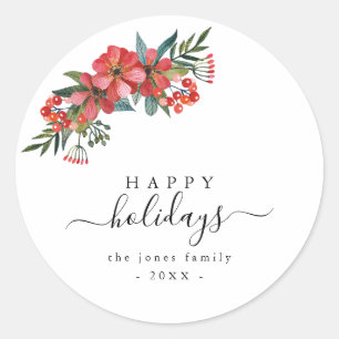 Creëer Uw eigen Happy Holiday-script Ronde Sticker