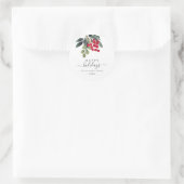 Creëer Uw eigen Happy Holiday Script Round Sticker (Tas)