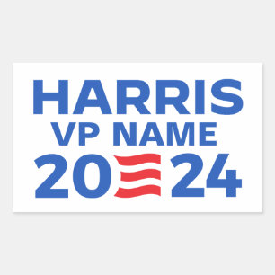 Creëer Uw eigen Harris Ticket 2024 Rechthoekige Sticker