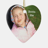 Creëer uw eigen hartfoto keepaardje met tekst keramisch ornament (Rechts)