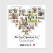 Creëer uw eigen hartvormige fotocollage sticker (Vel)