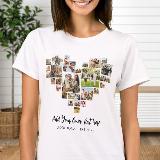 Creëer uw eigen hartvormige fotocollage t-shirt