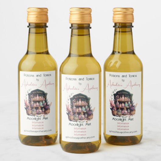 Creëer uw eigen heks kruiden apotheker wijn etiket (Flessen)