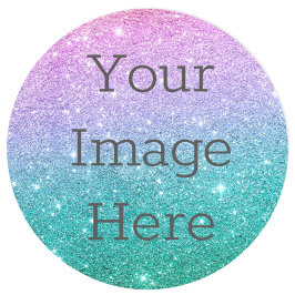 Creëer Uw eigen heldere zeemeermin ombre glitter s Ronde Sticker