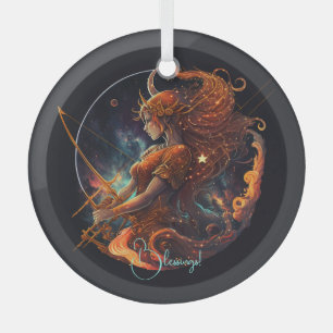 Creëer Uw Eigen Hemelse Boogschutter Zodiac Glas Ornament