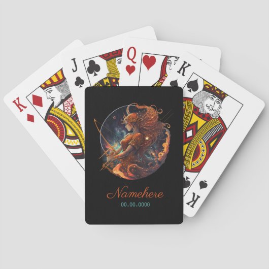 Creëer Uw Eigen Hemelse Boogschutter Zodiac Pokerkaarten (Achterkant)