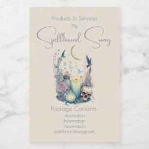 Creëer Uw eigen hemelse gotiek Voedselcontainer Etiket