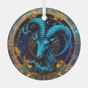 Creëer Uw eigen hemelse Steenbok Zodiac Glas Ornament