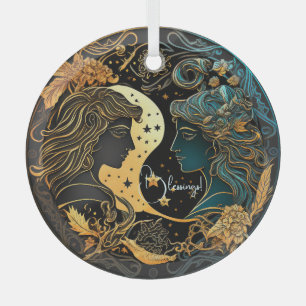 Creëer Uw eigen hemelse Tweelingen Zodiac Glas Ornament