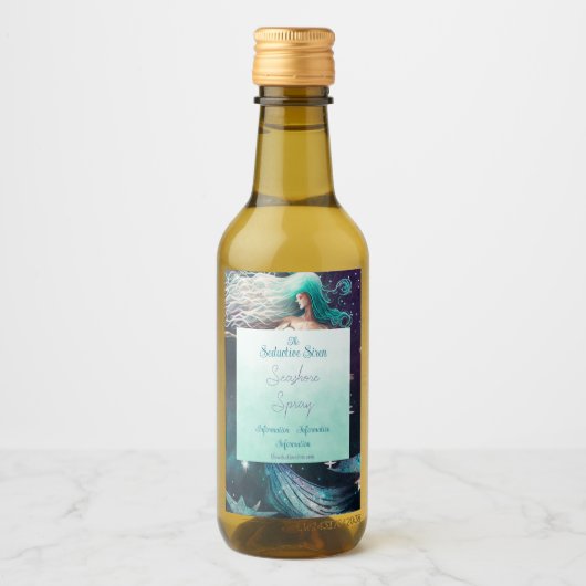 Creëer Uw eigen hemelse zeemeermin paradijs Wijn Etiket (Voorkant)