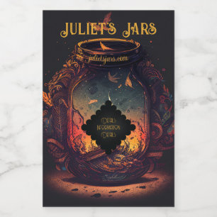 Creëer Uw Eigen Herfst Fairy Lantern Wijn Etiket