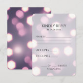 Creëer uw eigen Hexagon Bokeh achtergrond RSVP Kaartje (Voorkant / Achterkant)