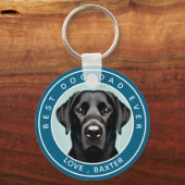 Creëer uw eigen hond foto gepersonaliseerd sleutelhanger (Achterkant)