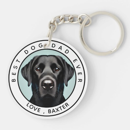 Creëer uw eigen hond foto gepersonaliseerd sleutelhanger (Achterkant)