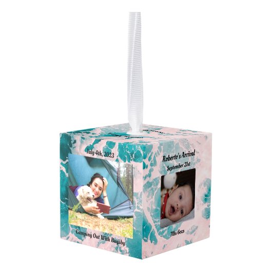 Creëer Uw eigen hout Kubus Ornament (Achter hoekig)