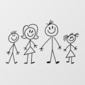 Creëer Uw eigen huis- of motormodelfamilie Raamsticker (Vel)