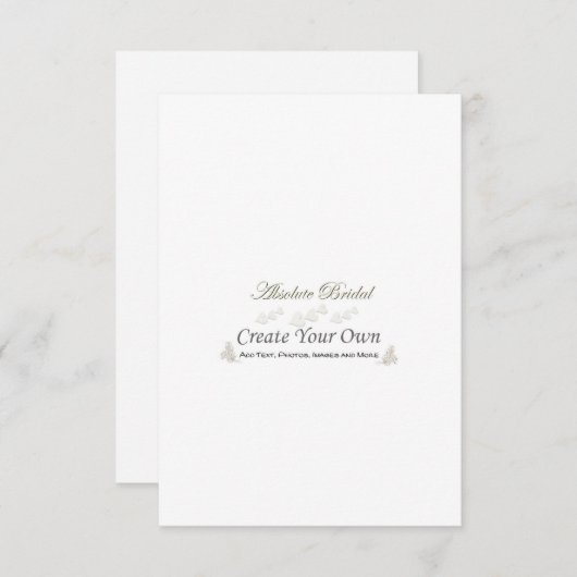 Creëer Uw eigen huwelijksuitnodigingen Kaart (Voorkant / Achterkant)