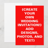 Creëer Uw eigen huwelijksuitnodigingen Kaart (Voorkant / Achterkant)