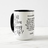 Creëer Uw eigen huwelijksvoorstel Mok (Voorkant links)