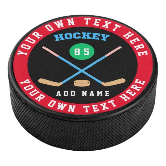 Creëer Uw Eigen Ice Hockey Eigen Naam Nummer Hockey Puck (3/4)